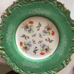 Grace plate 9” gilt edge Floral pattern